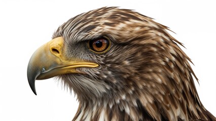 Fototapeta premium Sharp focus on a regal eagle's features