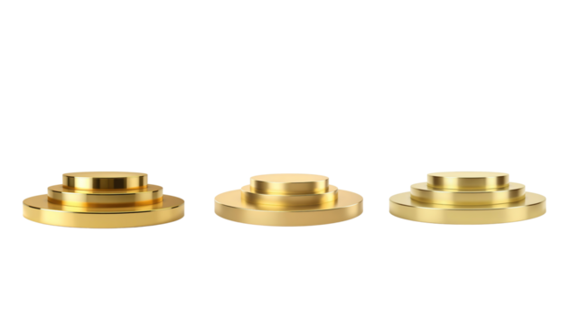 golden podium on sofa on transparent background png