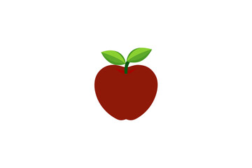 Apple on white background