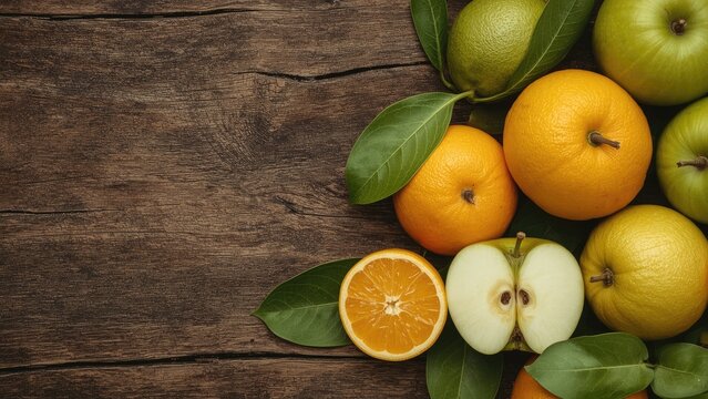 Tropical Fresh Maclura Apple with Natural Wood Texture and Health Benefits
