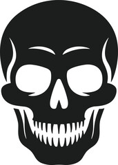 Creepy Skull Silhouette – Horror Halloween Vector Art