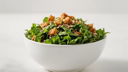 Healthy Green Salad Presented in a Bowl