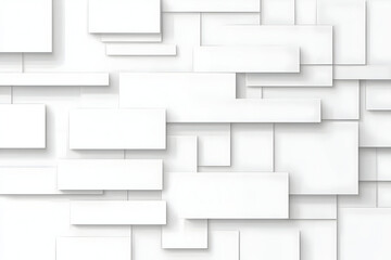 Abstract 3D White Background Illustration - Geometric Shapes Design