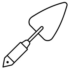construction-trowel Wall Coating solid styles. Trowel  icon line airt vactor outline Illustrations on white background