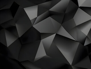 Fototapeta premium Abstract Background 3D Black Geometric Shapes Triangles Design