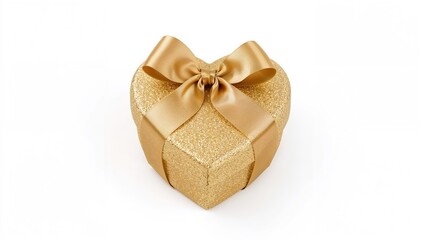 Obraz premium Gift Boxes in Heart Shape with Gold Finish
