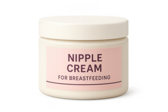 Nipple cream for breastfeeding in a white jar with transparent background - Powered by Adobe