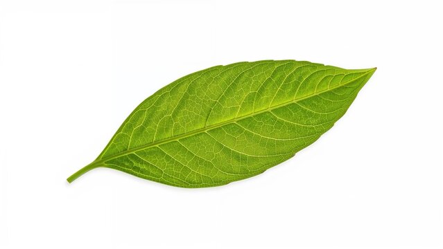 Tulsi leaves separated on a white backdrop