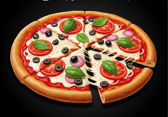 Delicious Vegetarian Pizza with Fresh Toppings