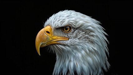 Obraz premium Bald Eagle Depicted in Fractal Style