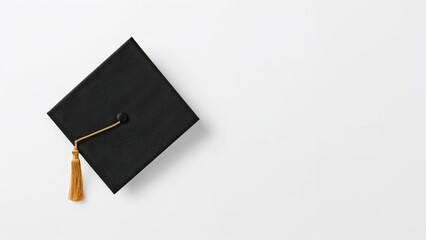 Academic cap positioned over a degree document