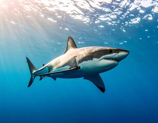 Fototapeta premium Great white shark underwater