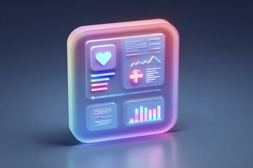 Digital Health Dashboard with Heart Rate and Data Visualization