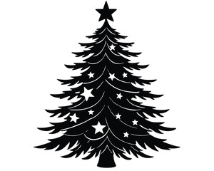 Obraz premium Christmas Tree Silhouette