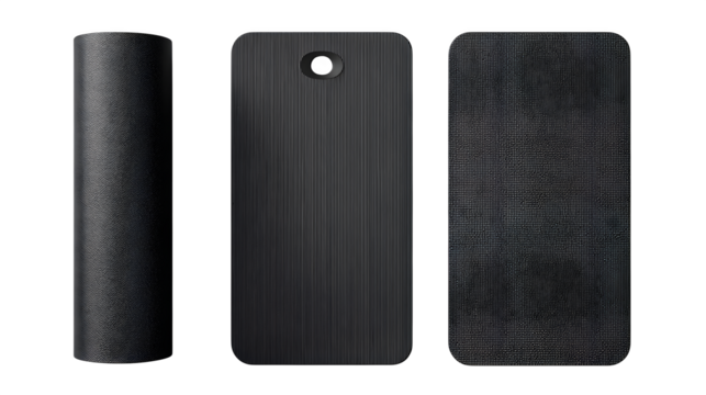 Discover sleek, textured black exercise mats in varied styles showcasing grip and portability for ultimate fitness journeys