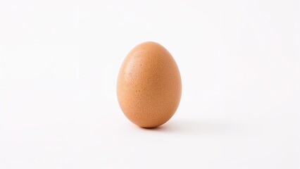 Lone Egg on Plain White Surface