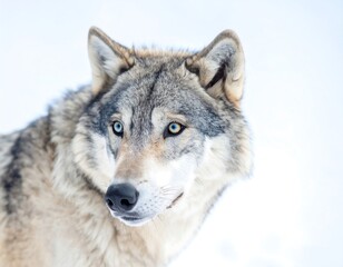 Close-up portrait of a wolf