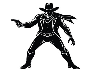 Fototapeta premium Cowboy Silhouette