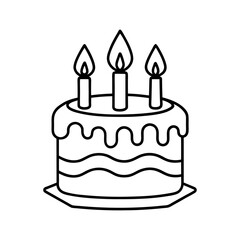 birthday cake with candles