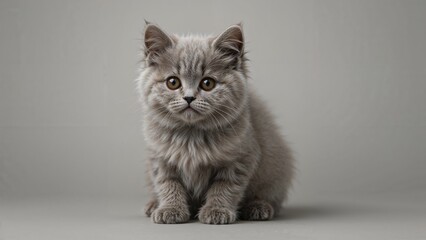 Obraz premium Sitting gray cat