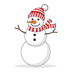 snowman on a white background
