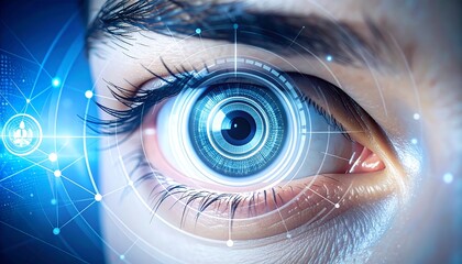 Futuristic eye scan technology