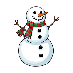snowman on a white background
