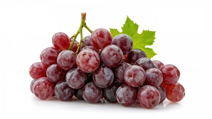 Obraz premium Crisp and fresh grapes placed on a white canvas