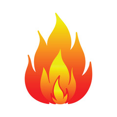 Set of fire flame icons  Flame design of different shapes  Bonfire images 