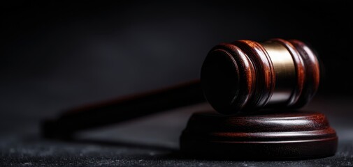 The gavel symbolizing justice and authority in a legal setting.