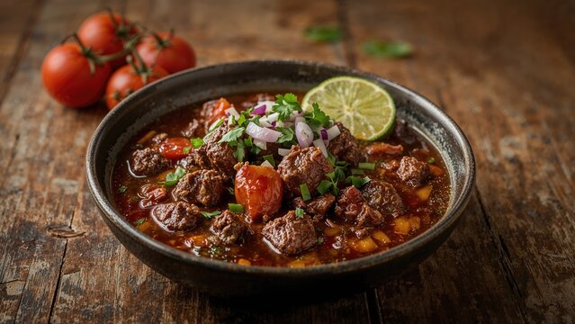 Beef Birria with Various Ingredients