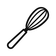 whisk editable stroke outline icon isolated silhouette vector art