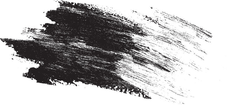 Vector scratches rough white background brush strokes modern black hand painted grunge brush stroke with splatters of paint stroke