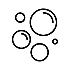 Air bubbles flat set  soap foam oxygen bubbles  vector design elements isolate