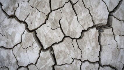 Obraz premium Weathered teak wood surface showing signs of natural erosion