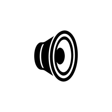 Simple hand drawn illustration of a speaker cone
