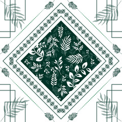 Seamless mosaic and fabric pattern 