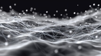 abstract white network landscape