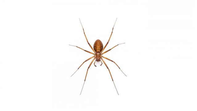 Mitopus morio species of Saddleback harvestman set against white