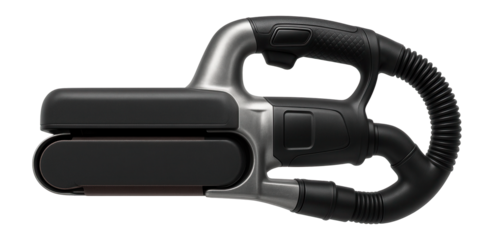 Dustless belt sander with a vacuum attachment for a professional painting studio.