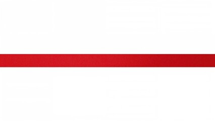 Obraz premium A single elegant red ribbon set against a white background