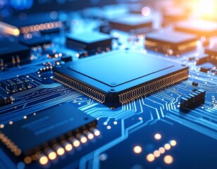 Fototapeta premium Futuristic Circuit Board Pattern