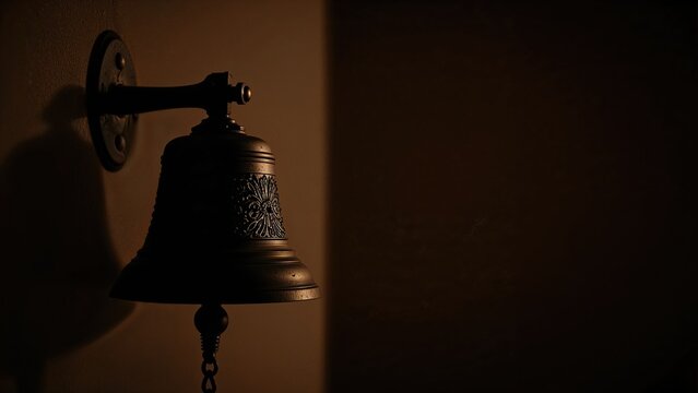 Retro bell serving as a doorway notifier