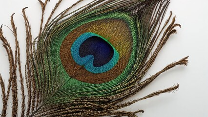 Fototapeta premium Close-up of a peacock's plume