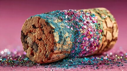 Close-up of a decorated cork