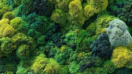 Naklejka premium lush green mossy texture background