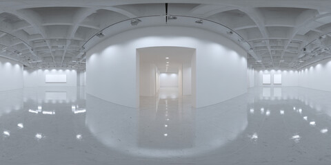 HDRI long corridor in a hotel