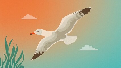 Obraz premium Winged Creature on the Beach