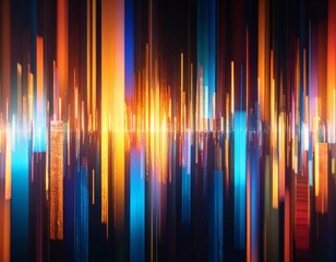 Digital Glitch Texture with Bright Color Interruptions