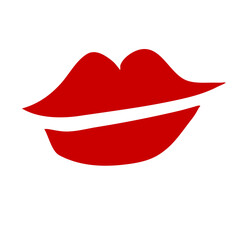 Lips kiss doodle